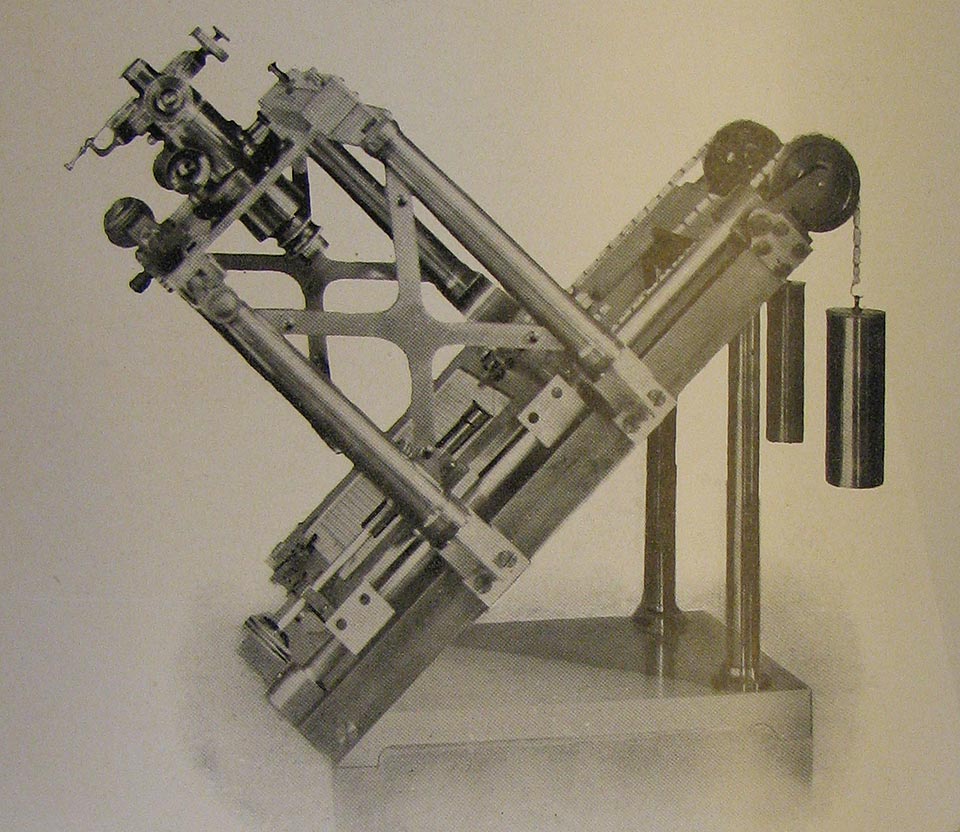  Side view of the Eros Micrometer (which was designed to measure the photographic plates taken with which Astrographic Telescope). Plate 15 from Monthly Notices of the Royal Astronomical Society, Vol. 64 (1904)